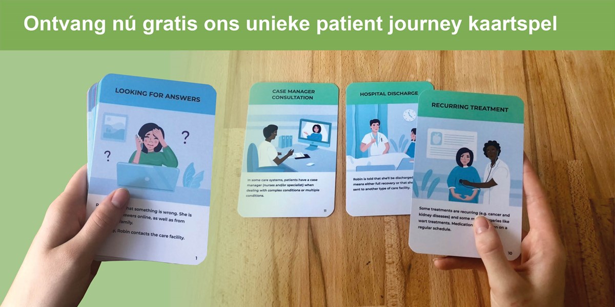 Het kaartspel om te helpen met het uitwerken van een patient journey